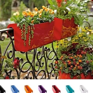 New In Box Metal Red Balcony Planter Box